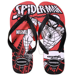 Havaianas Men Marvel Logomania Top Flip Flop Size US 8 Ruby Red Black A05